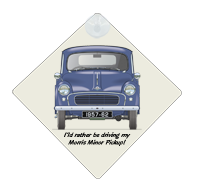Morris Minor Pickup 1957-62 Car Window Hanging Sign